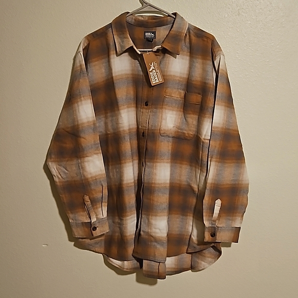 NWT Womans Eddie Bauer Ballard flannel tobacco sz.L - Picture 1 of 8